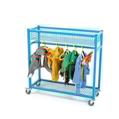 Role Play Dressing Up Metal Storage Trolley Blue  Role Play Dressing Up Metal Storage Trolley Blue  hi-res
