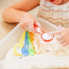 Translucent Rainbow Sand Water Colour Measuring Spoons 5pk  hi-res