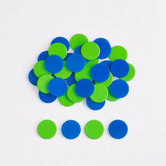 Two Colour Counters Green/Blue 200pk Green/Blue Two Colour Counters Green/Blue 200pk Green/Blue hi-res