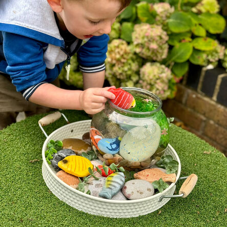Yellow Door Sensory Stone Fish 8pc  hi\-res