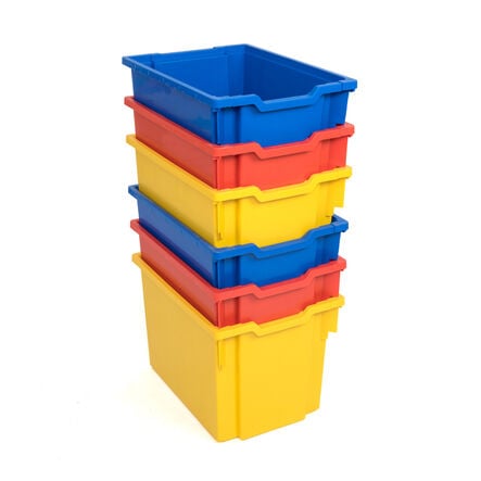 Gratnells Storage Trays 6 Pack Multicoloured Shallow Multicoloured hi\-res