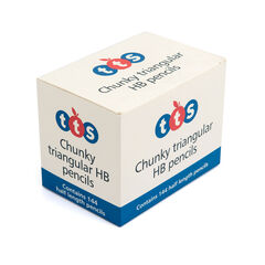 TTS Chunky HB Triangular Pencils 144pk Half length  hi-res