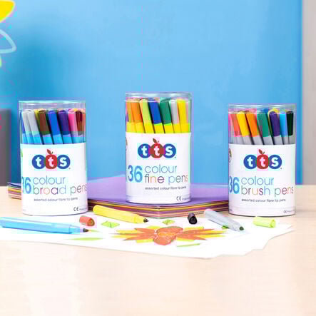 Triangular Colour Fine Fibre Tip Pens Assorted  hi\-res