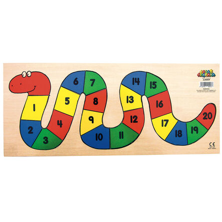 1 \- 20 Wooden Number Worm Puzzle  hi\-res