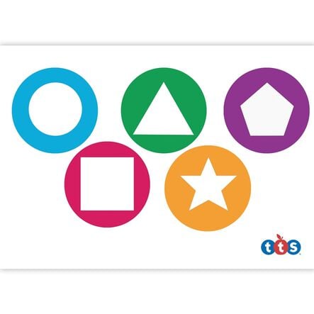 Indoor Floor Shape Stickers 5pk  hi\-res
