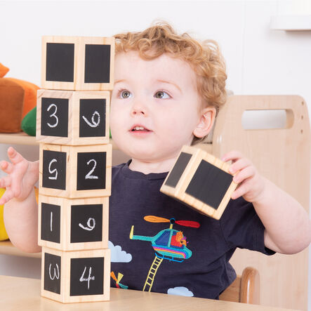 Chalk Wooden Cubes  hi\-res