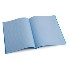 A4 Tinted Exercise Book 10mm Squares Sky Blue 48pg 10pk  hi-res