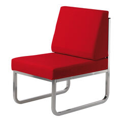 Skid Leg Reception Chair Platinum Frame  hi-res