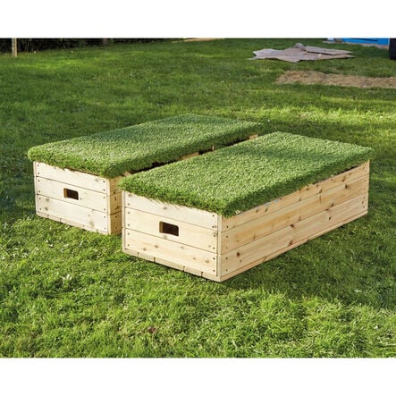 Outdoor Wooden Storage Bench  hi\-res