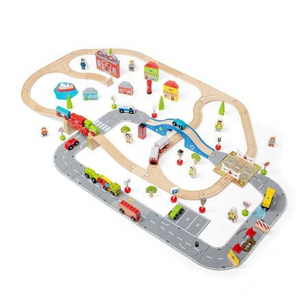Small World Wooden Town Road and Rail Set  hi\-res