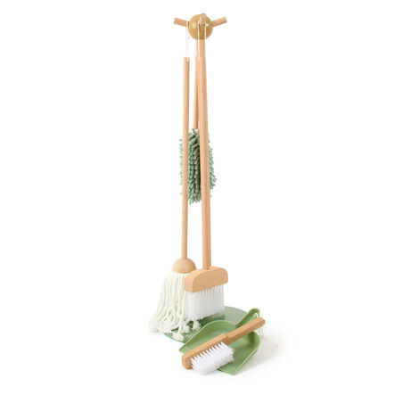 Role Play Wooden Cleaning Set Sage 6pc  hi\-res