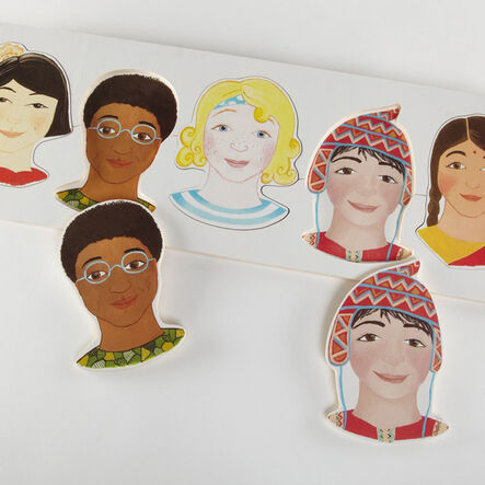 Wooden Multicultural Jigsaw Puzzle 5pcs  hi\-res