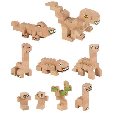 Wooden Construction Building Bricks 300pk  hi\-res