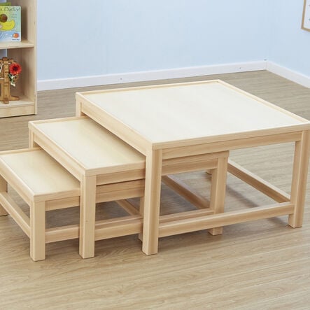 TTS Toddler Wooden Nesting Tables 3pk  hi\-res