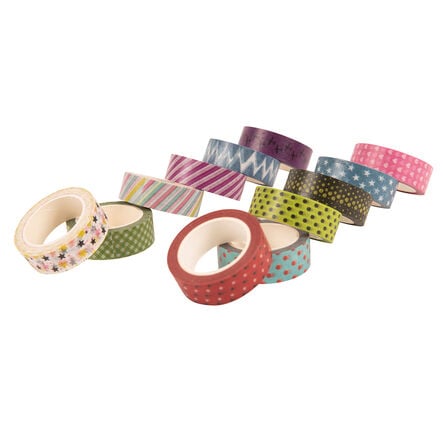Printed Paper Craft Tapes 12pk  hi\-res