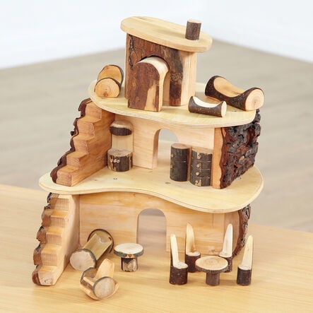 Wooden Small World Fairy Tree House Set and Furniture  hi\-res