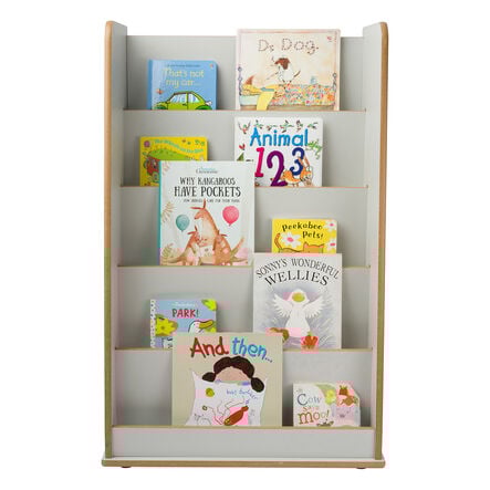 Free Standing Book Display Unit Grey  hi\-res