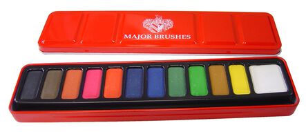 Watercolour Paint Tin 12 Block  hi\-res