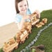 TTS Wooden Toddler Train with Building Blocks  hi\-res