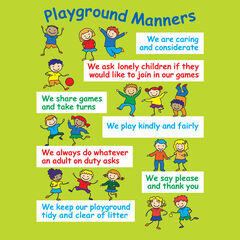 Positive Playtime Wall Sign Playground Manners  hi-res