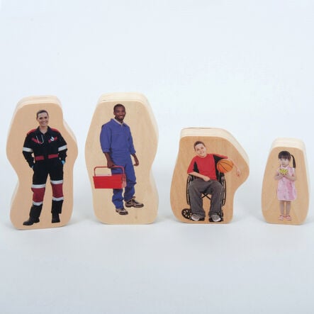 Wooden Community and Occupation People Blocks  hi\-res