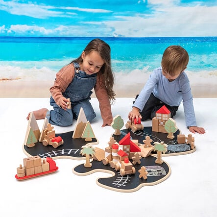 Small World Wooden Story Island Set 68pk  hi\-res