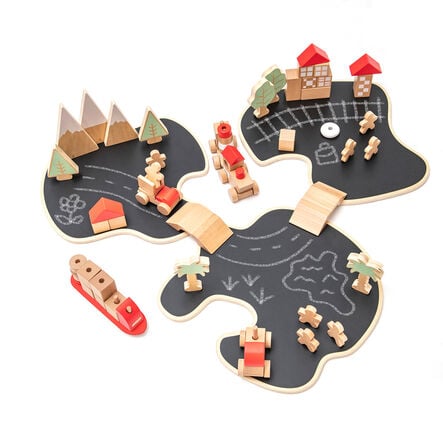 Small World Wooden Story Island Set 68pk  hi\-res