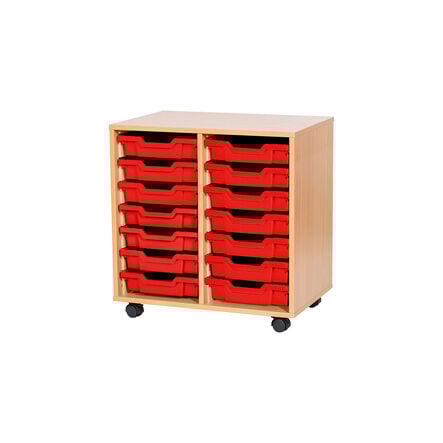 Mobile Double Tray Storage Unit 14 Trays  hi\-res