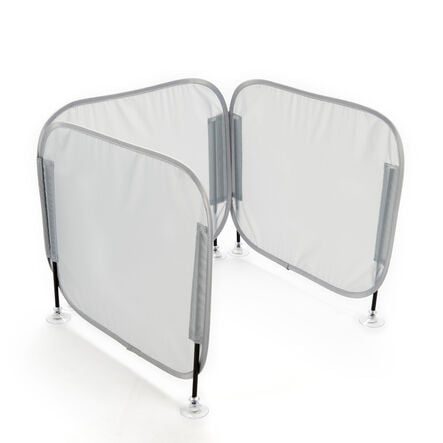 Pop\-Up Concentration Desk Barrier Grey Single Grey hi\-res