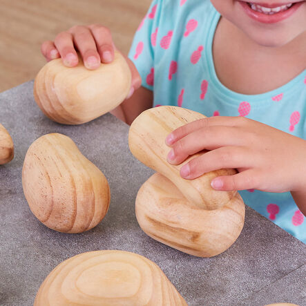 TTS Tactile Wooden Pebble Collection 6pk  hi\-res