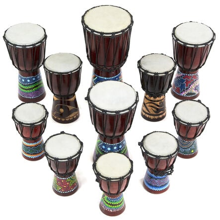 Beginners Multicultural Djembe Drums 11pk  hi\-res