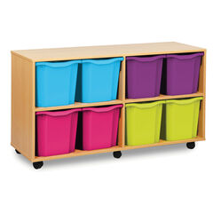 Mobile Tray Storage Unit With 8 Jumbo Trays  hi-res