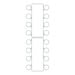 16 Seater Rectangular Folding Tables  hi\-res