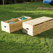 Outdoor garden storage bench grass lid 2pk H31cm Wooden Lid  hi\-res