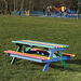 Marmax Children’s Recycled Heavy\-Duty Picnic Bench Rainbow  hi\-res