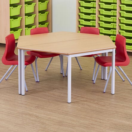 MDF Edge Welded Frame Trapezoidal Table  hi\-res