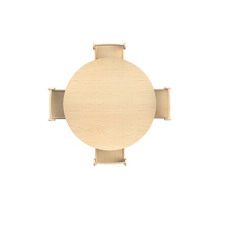 Millhouse Beech Circular Table \x26 Chairs  hi\-res