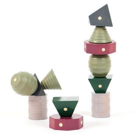 TTS Tonal Wooden Magnetic Stacking Shapes 12pk  hi\-res
