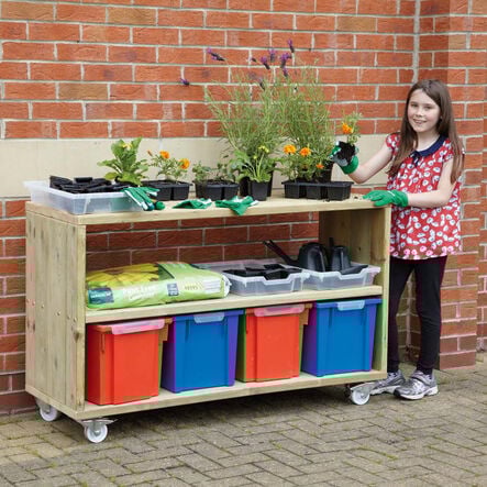 Small Outdoor Mobile Storage Shelving Unit  hi\-res