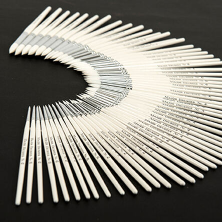 White Nylon Round Paint Brushes 60pk  hi\-res