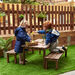 Modern Living Outdoor Table with Benches Set  hi\-res