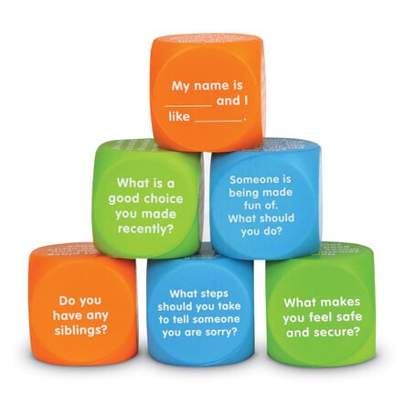 Learning Resources Let\'s Talk Wellbeing Cubes  hi\-res