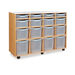 Mobile Tray Storage Unit W\/ 16 Mixed Size Trays  hi\-res