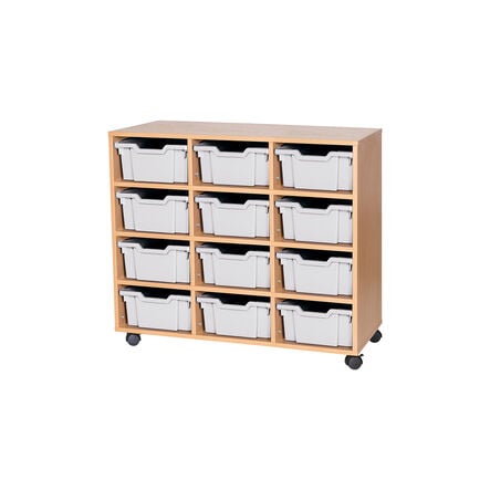 Mobile Triple Tray Storage Unit 12 Deep  hi\-res