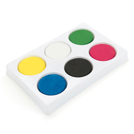 Assorted Tempera 6 Paint Blocks and Palette  hi\-res