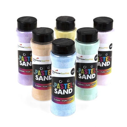 Rainbow ECO Craft Sand Shakers Assorted 6pk Pastels Pastels hi\-res