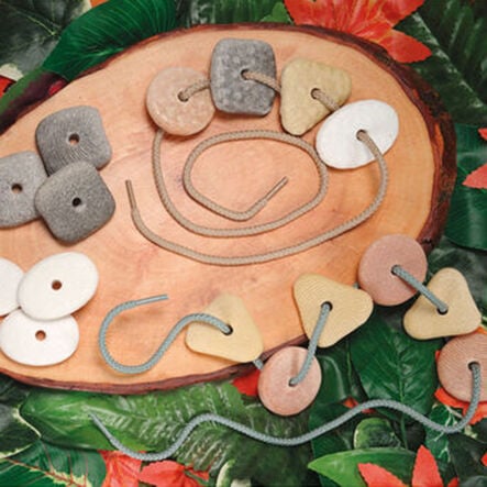 Tactile Threading Pebbles 16pk  hi\-res