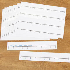 TTS Double Sided Desk Top Number Line 32pk  TTS Double Sided Desk Top Number Line 32pk  hi-res