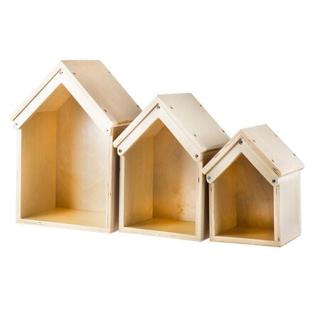 TTS Nesting Wooden Small World Houses 3pk  hi\-res