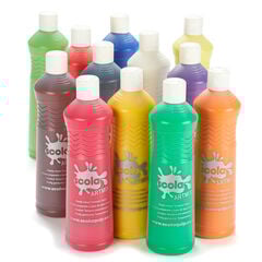 Scola Ready Mixed Assorted Paint 600ml 12pk  Scola Ready Mixed Assorted Paint 600ml 12pk  hi-res
